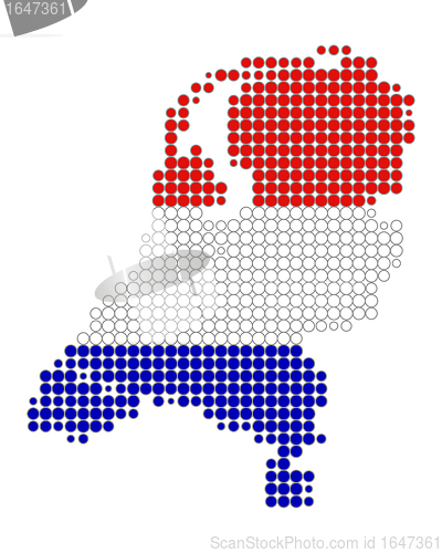 Image of Map and flag of the Netherlands