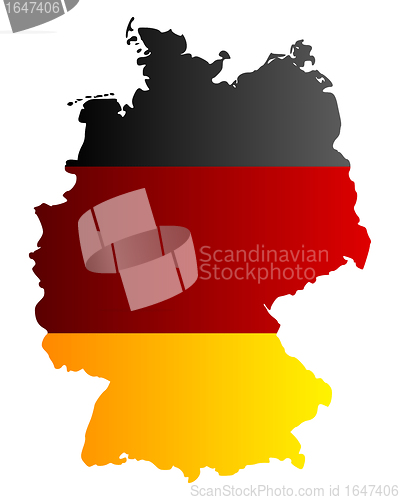 Image of Map and flag of Germany