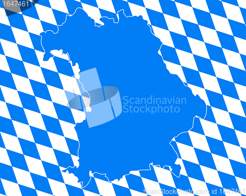 Image of Map and flag of Bavaria