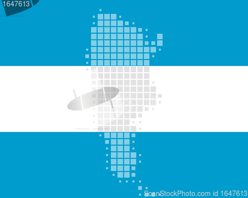 Image of Map and flag of Argentina