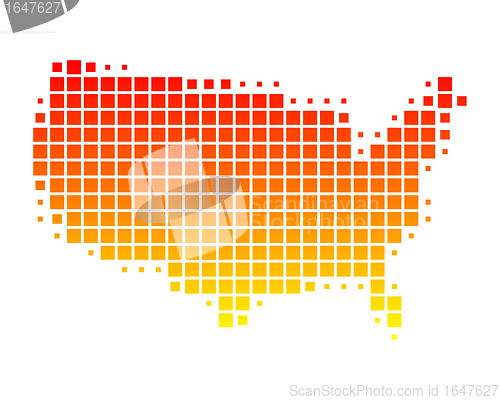 Image of Map of United States of America