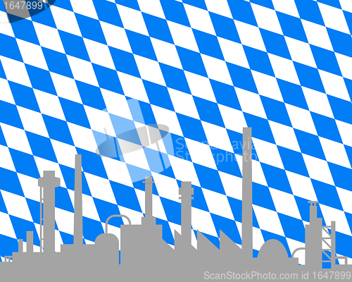 Image of Industry and flag of Bavaria