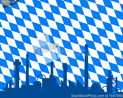 Image of Industry and flag of Bavaria