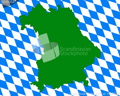 Image of Map and flag of Bavaria