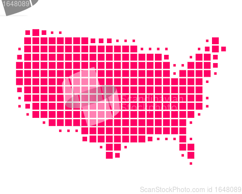 Image of Map of United States of America