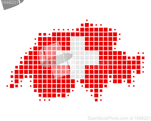 Image of Map and flag of Switzerland