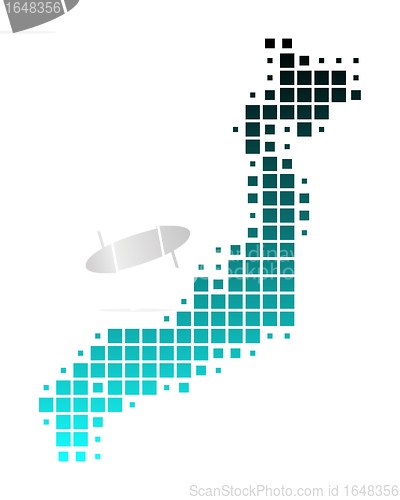 Image of Dotted map of Japan