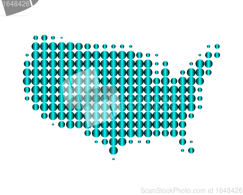 Image of Map of United States of America