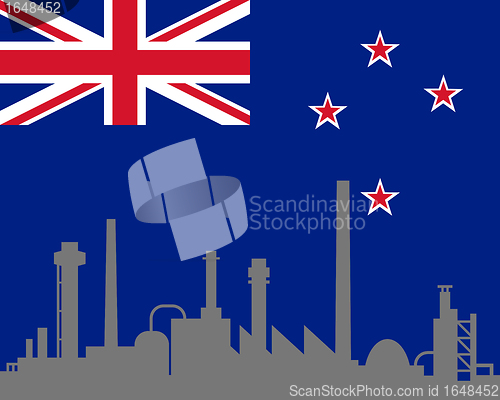 Image of Industry and flag of New Zealand