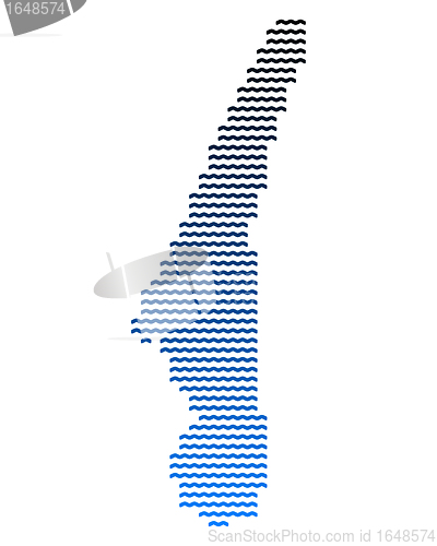 Image of Map of Lake Starnberg, Bavaria