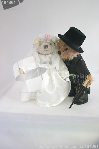 Image of bride and groom teddies