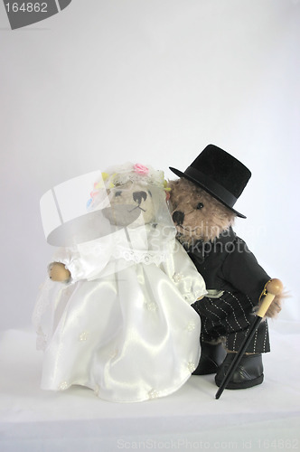 Image of bride and groom teddies