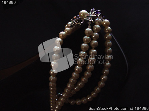 Image of Closeup Shoe and Pearls