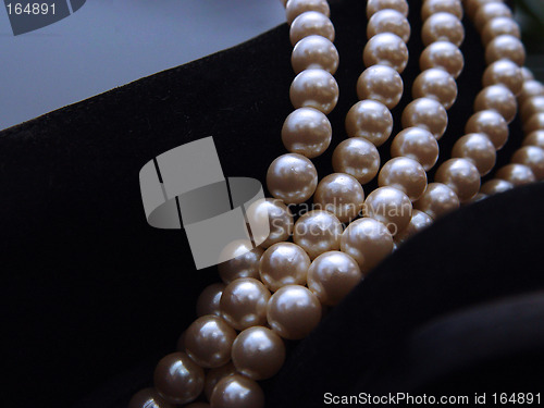 Image of Closeup Pearls and Suede
