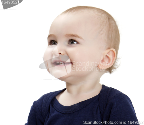 Image of portrait of laughing toddler