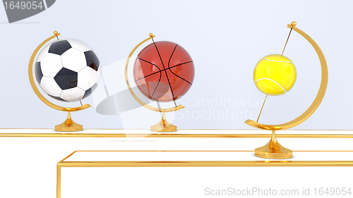 Image of Abstract sport balls background