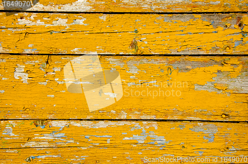 Image of background of peel retro grunge wooden wall plank 