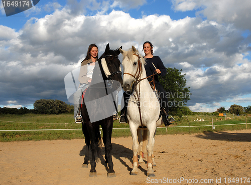 Image of horse and women in dressage