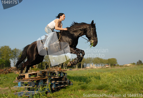 Image of jumping horse