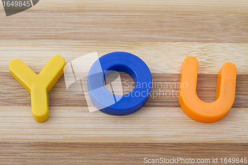 Image of Letter magnets "YOU"