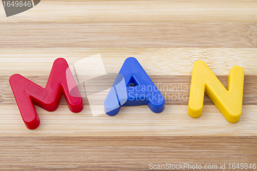 Image of Letter magnets "MAN"