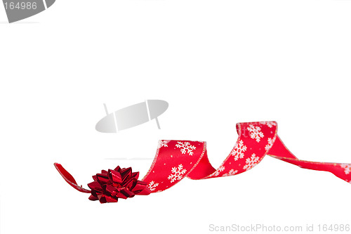 Image of christmas bow and ribbon