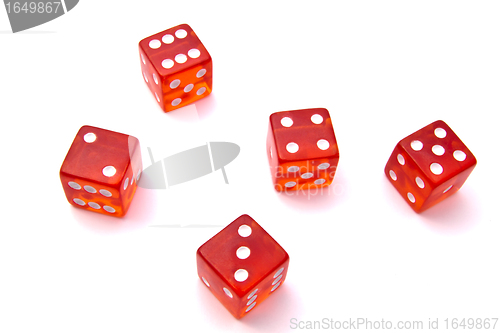 Image of Red dice isolated