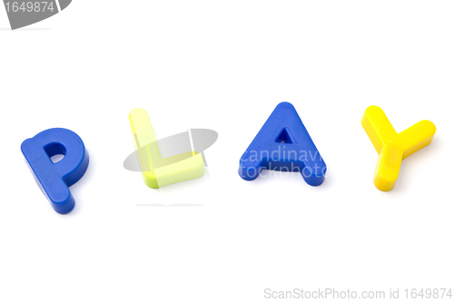 Image of Letter magnets " play" 