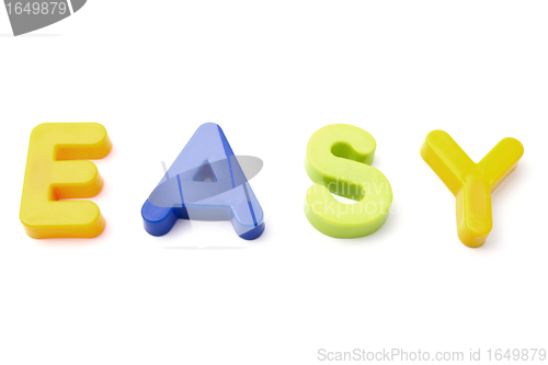 Image of Letter magnets " easy" 