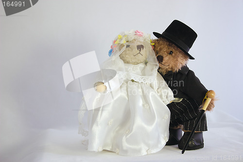 Image of bride and groom teddies