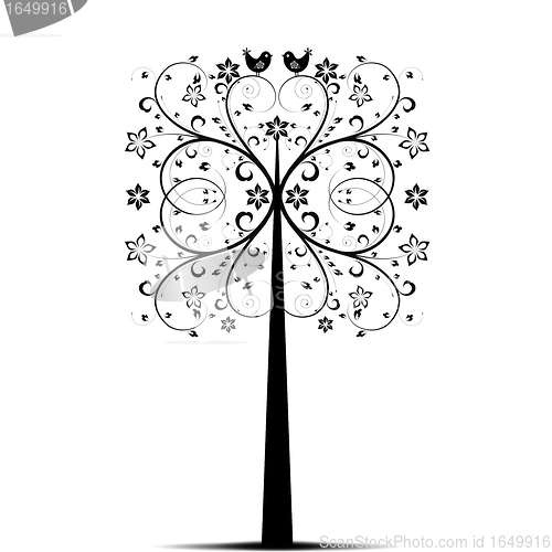 Image of Art Tree and Birds