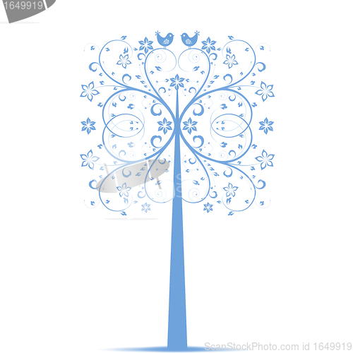 Image of Art Tree and Birds