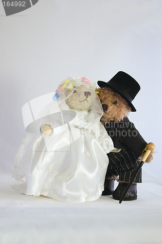 Image of bride and groom teddies