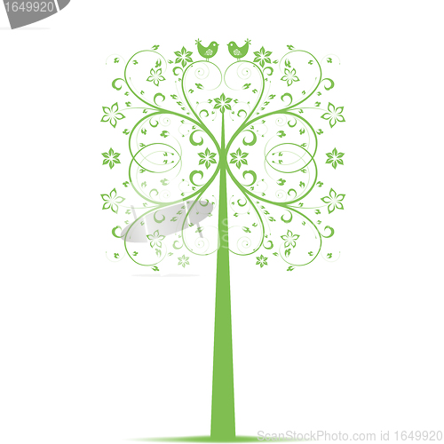 Image of Art Tree and Birds