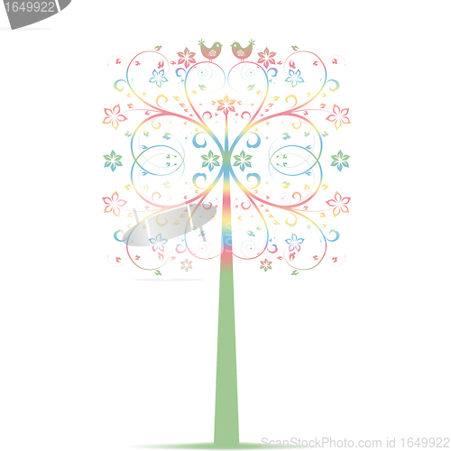 Image of Art Tree and Birds