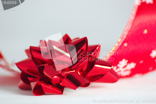 Image of christmas bow and ribbon