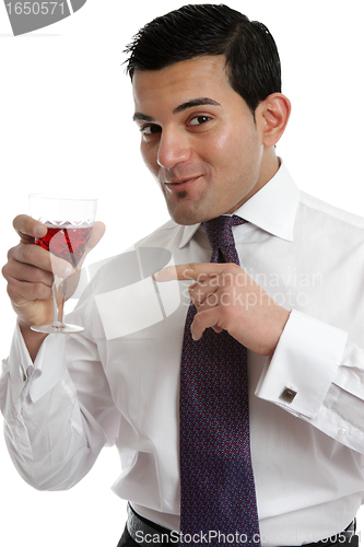 Image of Man recommending wine