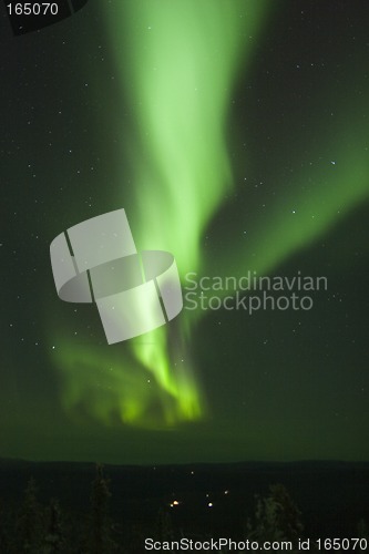 Image of Vertical Aurora Borealis stripe