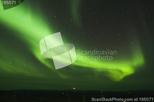 Image of Loop of northern lights in the night sky