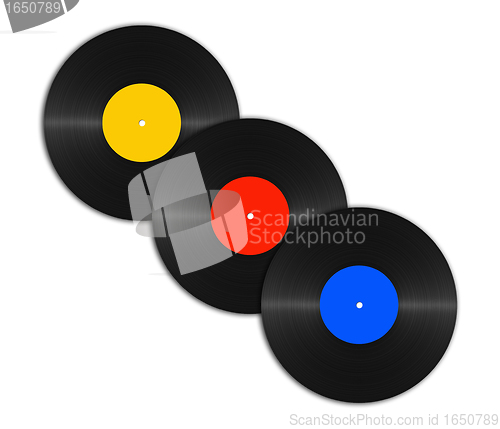 Image of abstract vinyl discs