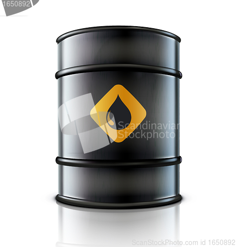 Image of Metal oil barrel