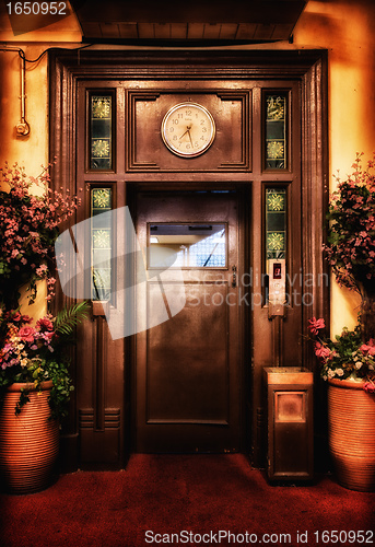 Image of old elevator door