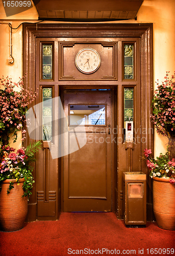 Image of old elevator door