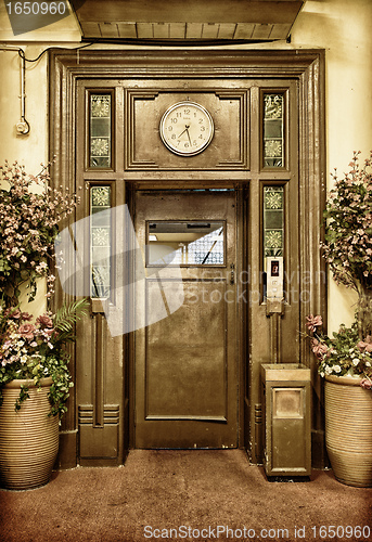 Image of old elevator door