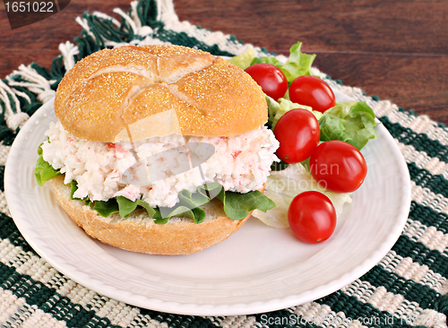 Image of Seafood Salad Sandwich on Hard Roll