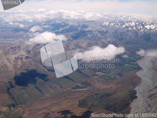 Image of Aerial View of South Island, New Zealand