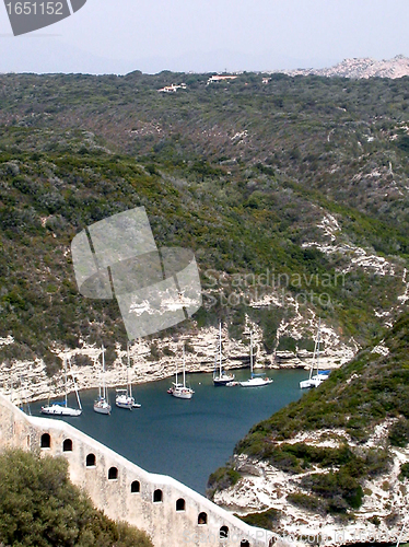 Image of harbor of Bonifacio