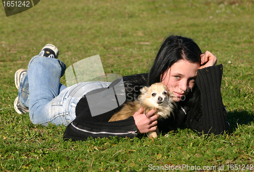 Image of girl and chihuahua