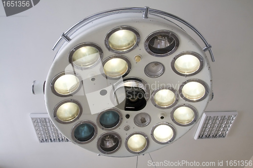 Image of surgical lamp in operating-room