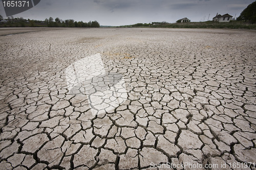 Image of cracked earth - concept image of global warming